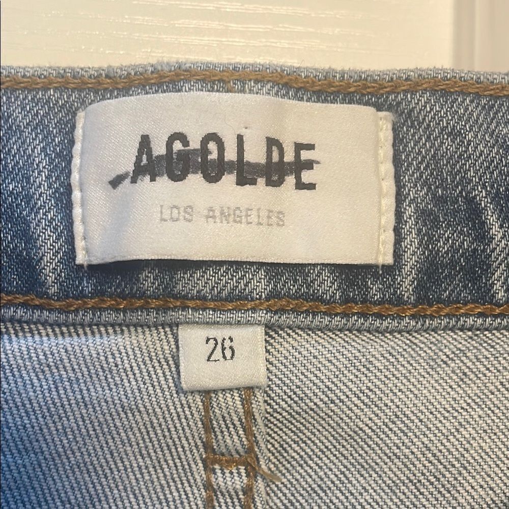 Agolde Riley High Rise Crop Jeans 26 - Picture 7 of 7